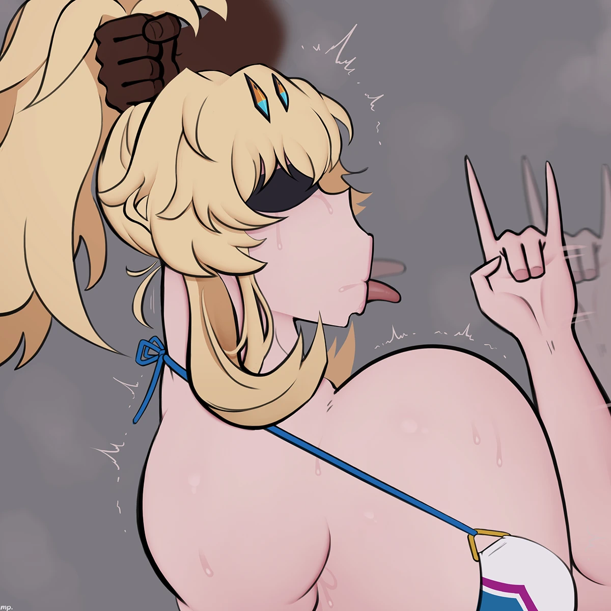 mp. page 22 featuring pekoras mother kimetsu no yaiba parody - blindfold big penis hentai manga - read online free