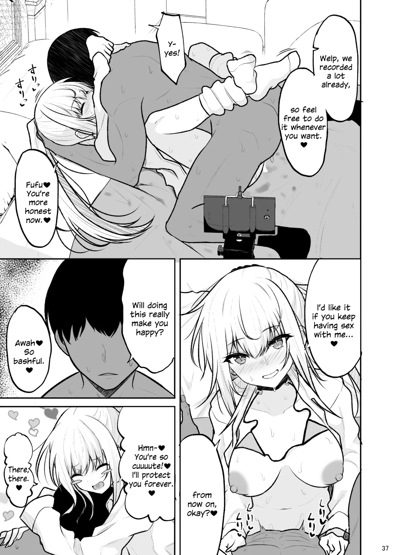 Jikka ga Futoi Gal ga Boku no Risei o Hakai shite Nakadashi Saseru made page 36 original parody - kissing virginity hentai manga - read online free