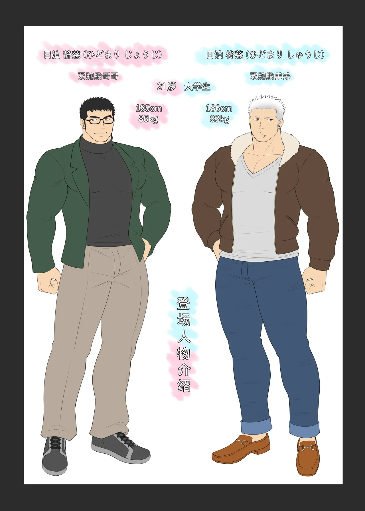 GapTwins | 双子的反差 page 22 original parody - glasses muscle hentai manga - read online free