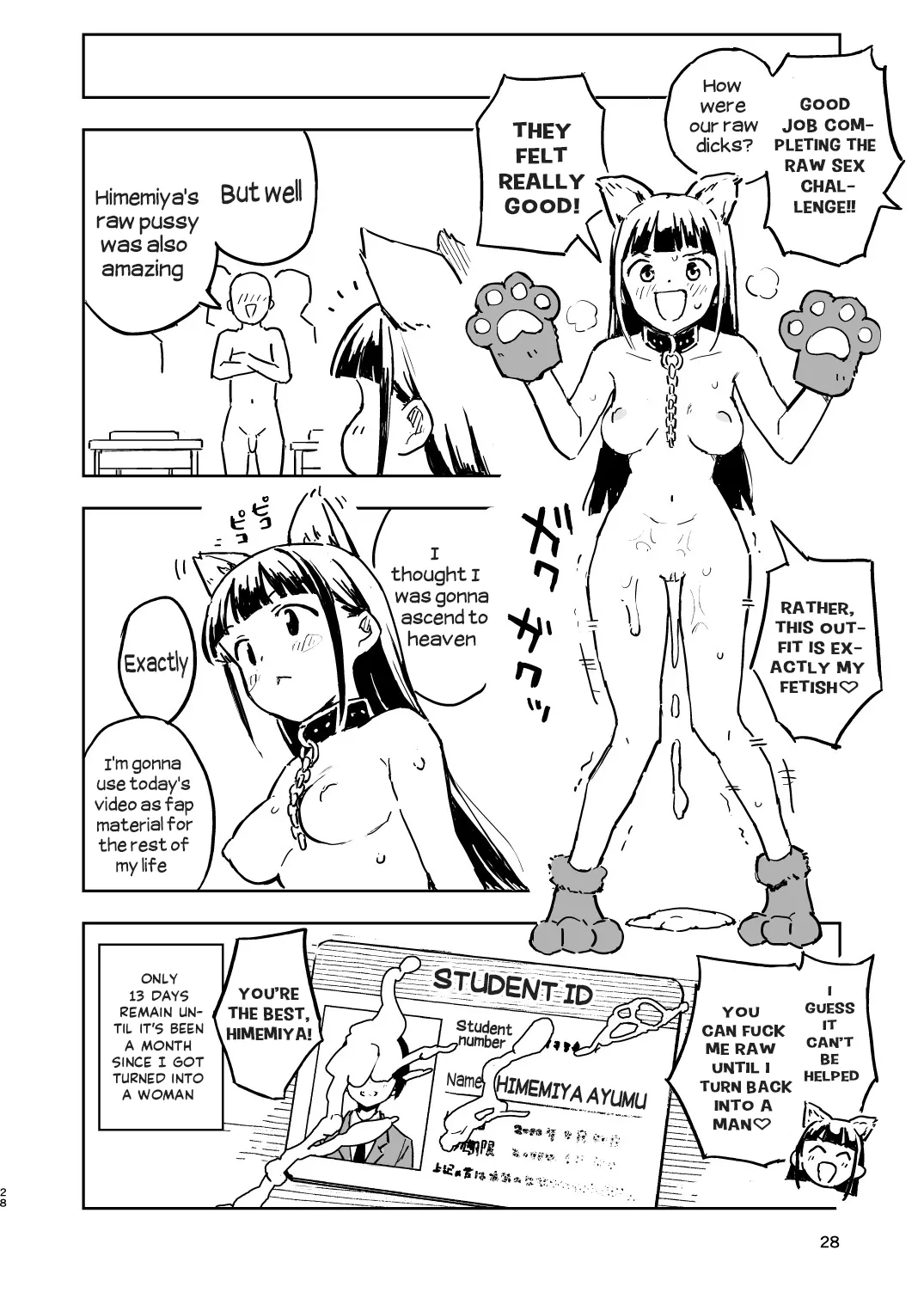 [Mirakoku (Yasumi Mirakichi)] 1-kagetsu Ninshin Shinakereba Otoko ni Modoreru Hanashi (3) | As Long As I Don't Get Pregnant for 1 Month, I'll Turn Back Into a Man (3) [English] [Hikari no Kaze] [Digital] page 27 original parody - swimsuit mmf threesome hentai manga - read online free