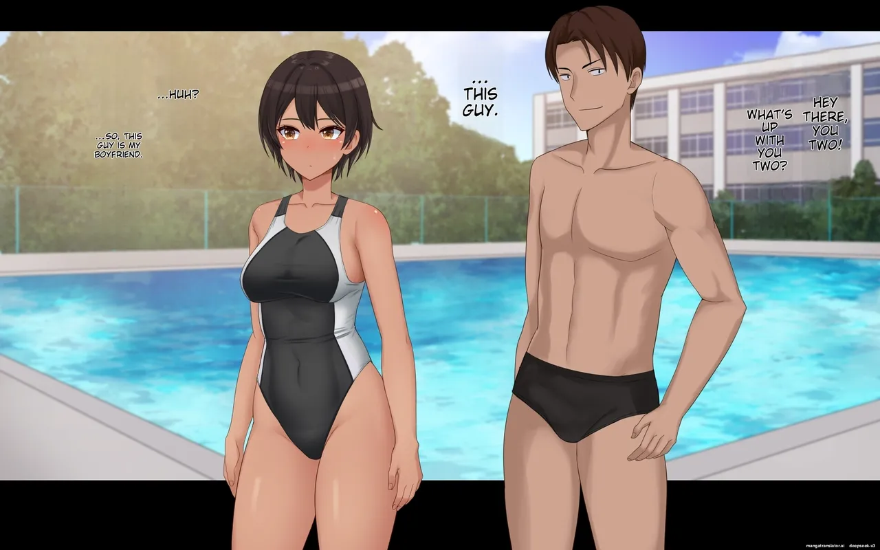 Naka ga Ii Onna Tomodachi wa Aitsu no Kanojo datta page 19 original parody - swimsuit mmf threesome hentai manga - read online free