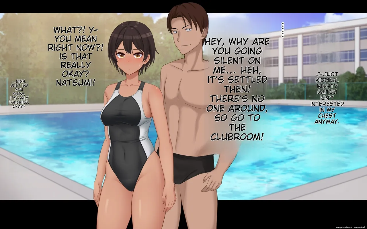 Naka ga Ii Onna Tomodachi wa Aitsu no Kanojo datta page 23 original parody - swimsuit mmf threesome hentai manga - read online free