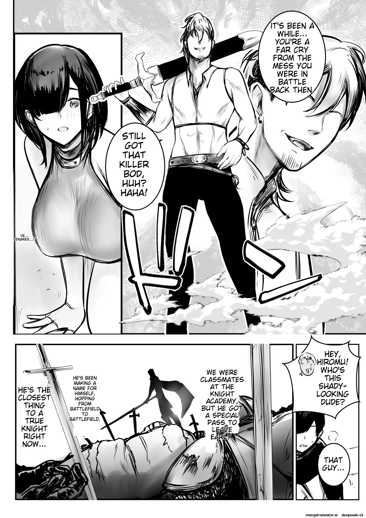 Onna Kishi Rize wa Koyoi mo Maotoko ni Dakareru 3 page 11 original parody - big breasts mmf threesome hentai manga - read online free