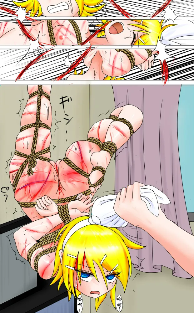 【ハチワレ】鏡音リン囚われ遊び（有条色狼汉化） page 34 featuring rin kagamine vocaloid parody - spanking anal hentai manga - read online free
