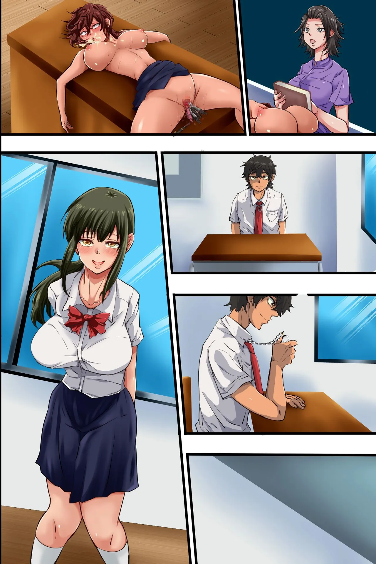 Gakuen Sennou Life! Pashiri no Boku ga Gakuen de Harem o Kizukechatta Riyuu page 58 original parody - full color big breasts hentai manga - read online free