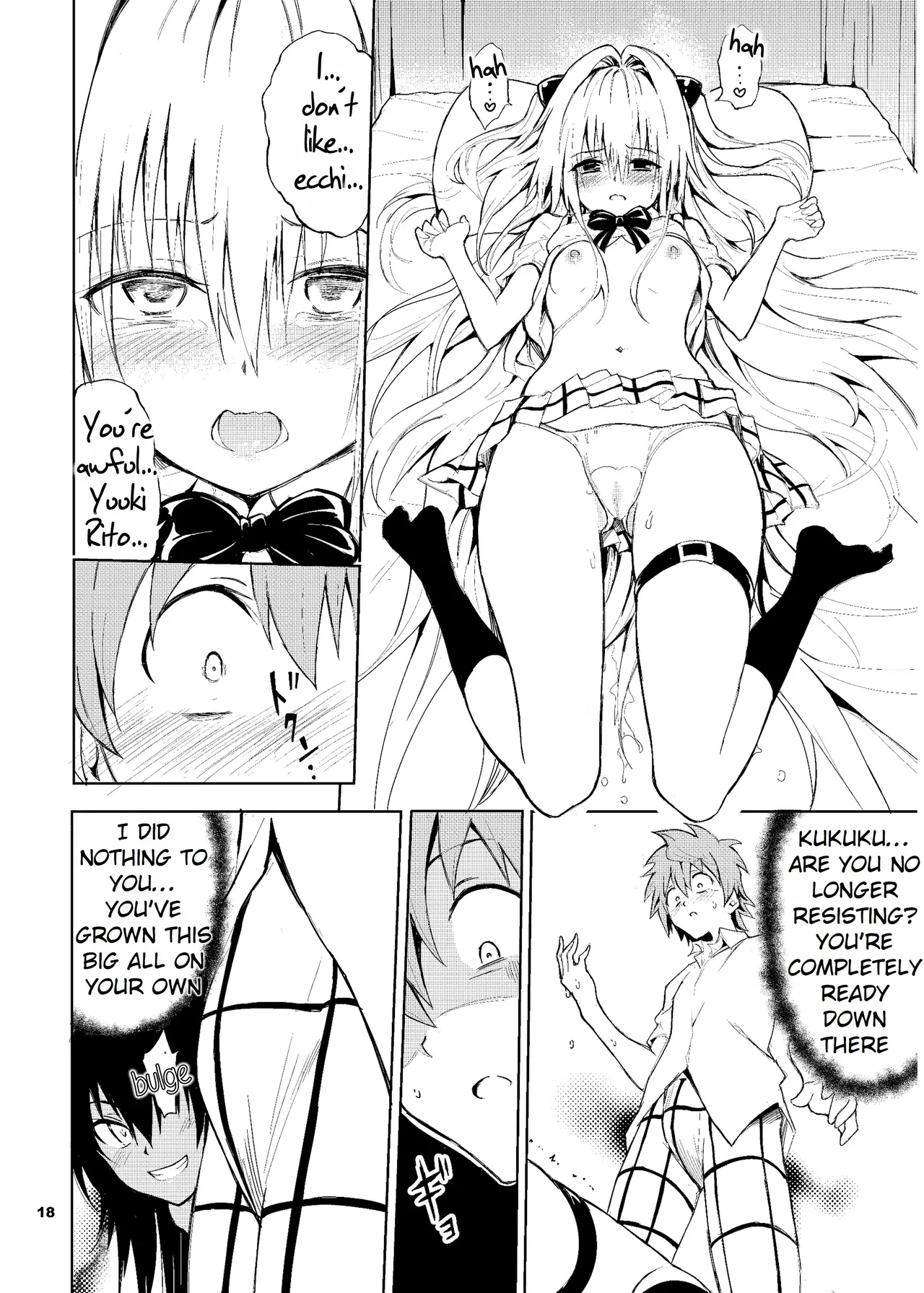 Ecchii no wa Kirai desu ka? | Do You Hate Ecchi? page 18 featuring rito yuuki to love-ru parody - sole female sole male hentai manga - read online free
