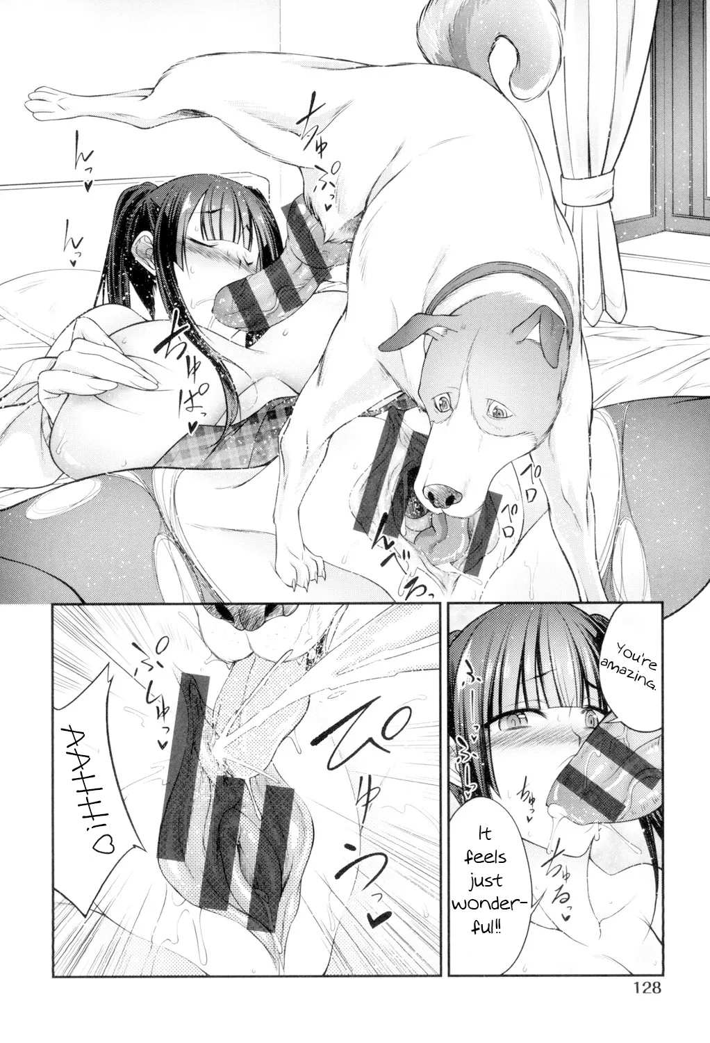 Juukan Koimonogatari | Bestiality Love Stories page 129 - kissing big breasts hentai manga - read online free
