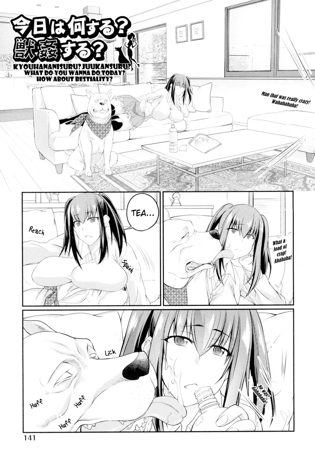 Juukan Koimonogatari | Bestiality Love Stories page 143 - kissing big breasts hentai manga - read online free
