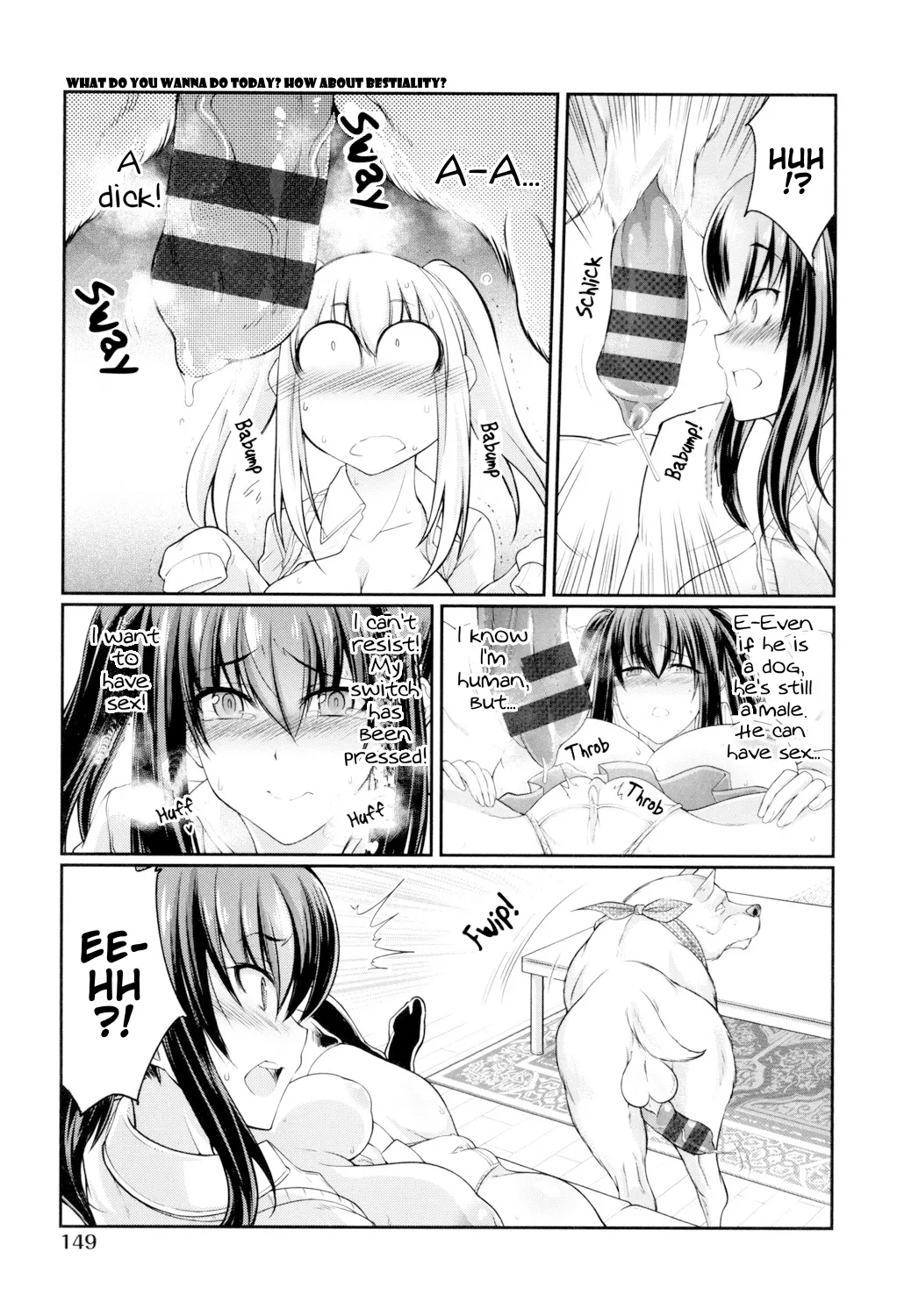 Juukan Koimonogatari | Bestiality Love Stories page 151 - nakadashi big penis hentai manga - read online free