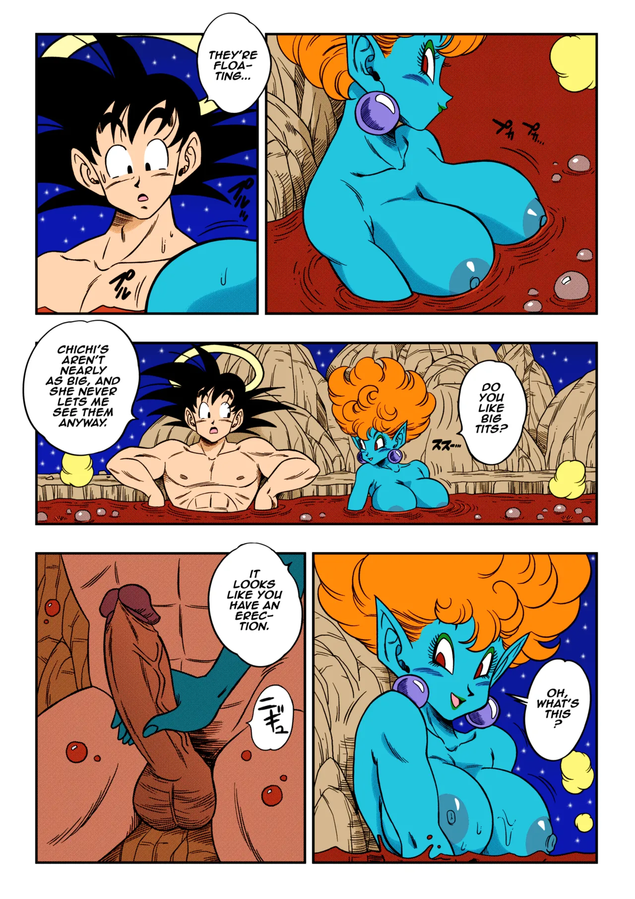 Paradise or Hell?! Snake Princess's Hospitality page 9 featuring son goku dragon ball z parody - kissing big breasts hentai manga - read online free