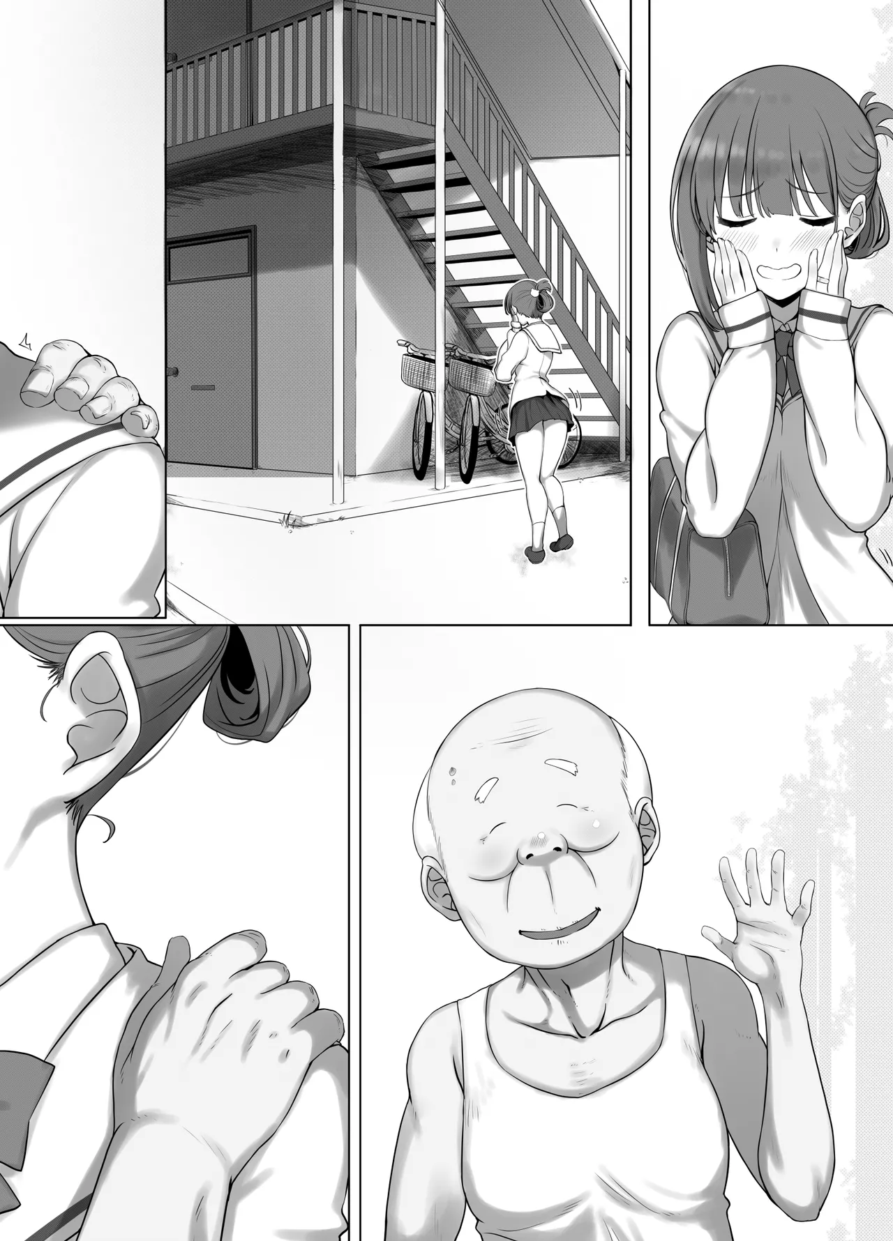 Osanazuma Shizuku-Chan no Netorare Shinkon Seikatsu ーSono Pichipichi no karada o Tonari no Saitei Erojiji no Dekachin de Musaborareru JK Osanazumaー page 53 original parody - big penis mosaic censorship hentai manga - read online free