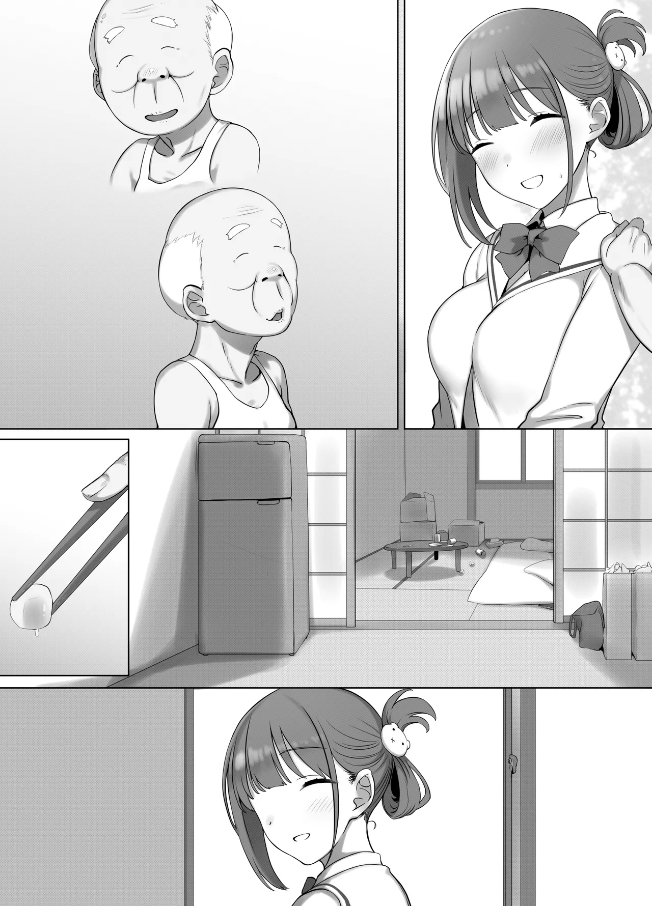 [k-Ten] Osanazuma Shizuku-chan no Netorare Shinkon Seikatsu -Sono Pichipichi no Karada o Tonari no Saitei Ero Jijii no Dekachin de Musaborareru JK Osanazuma- page 54 original parody - big penis mosaic censorship hentai manga - read online free