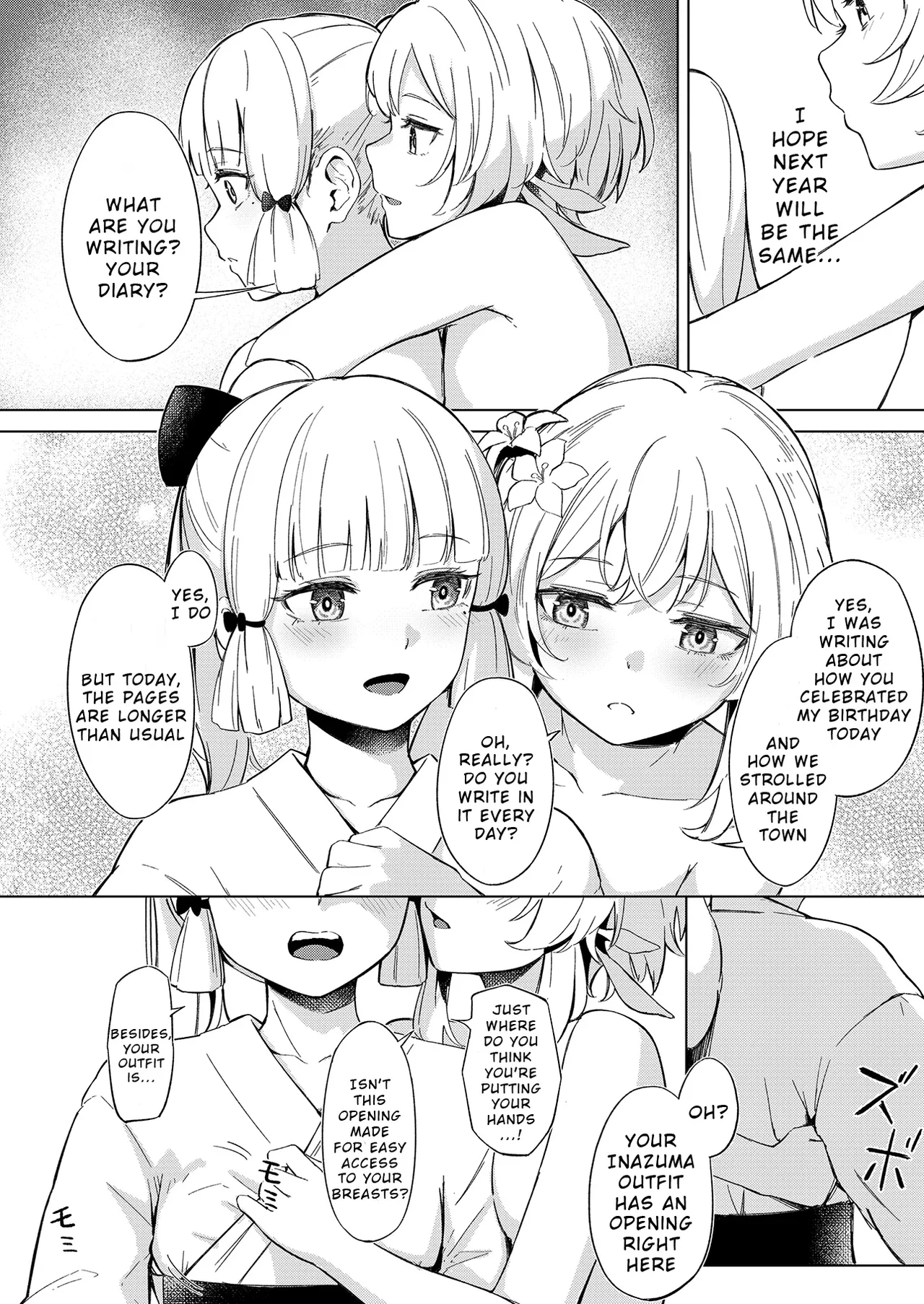 Shirasagi Nikki page 11 featuring lumine genshin impact parody - yuri kissing hentai manga - read online free