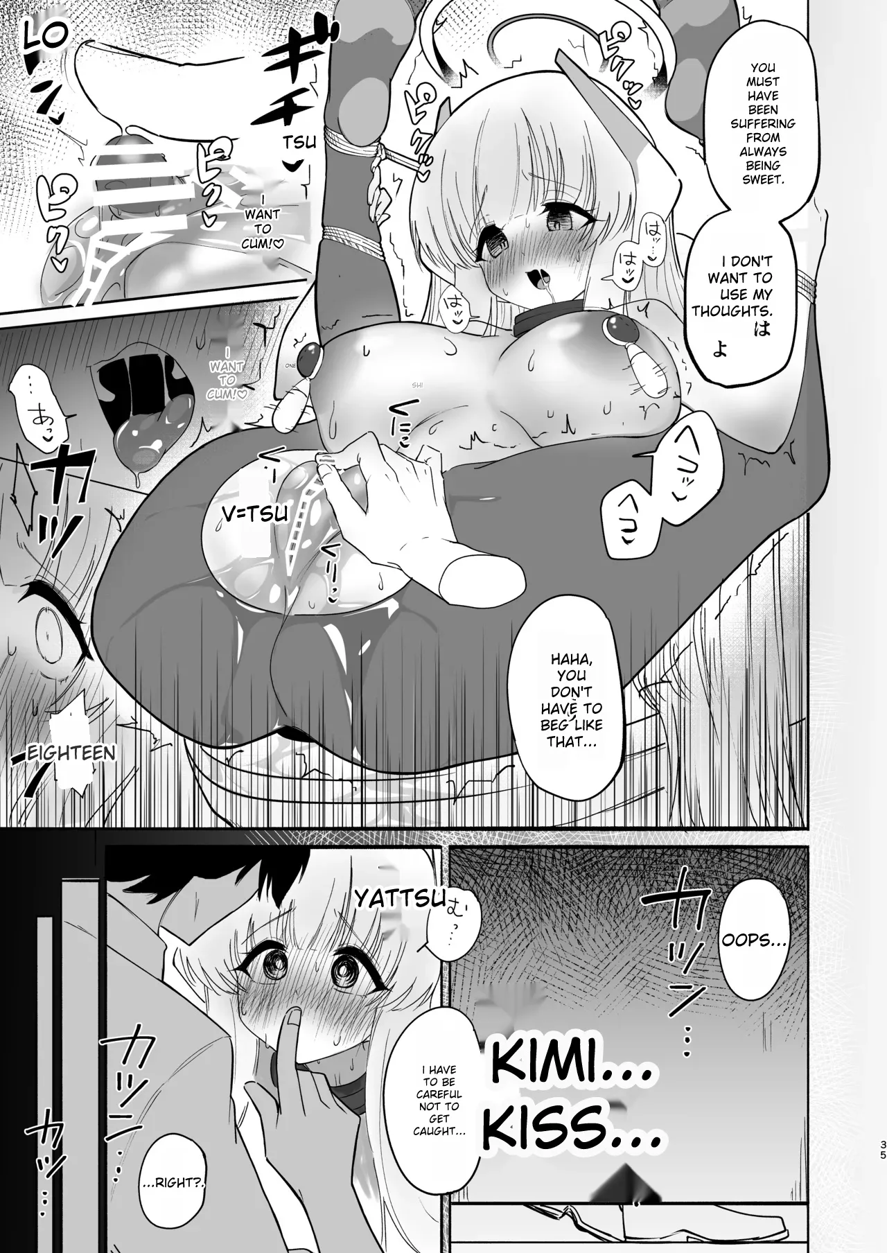 Kono Chokyo wa Renshu... Desu yo ne? | This training is practice...right? page 35 featuring noa ushio blue archive parody - bdsm big breasts hentai manga - read online free