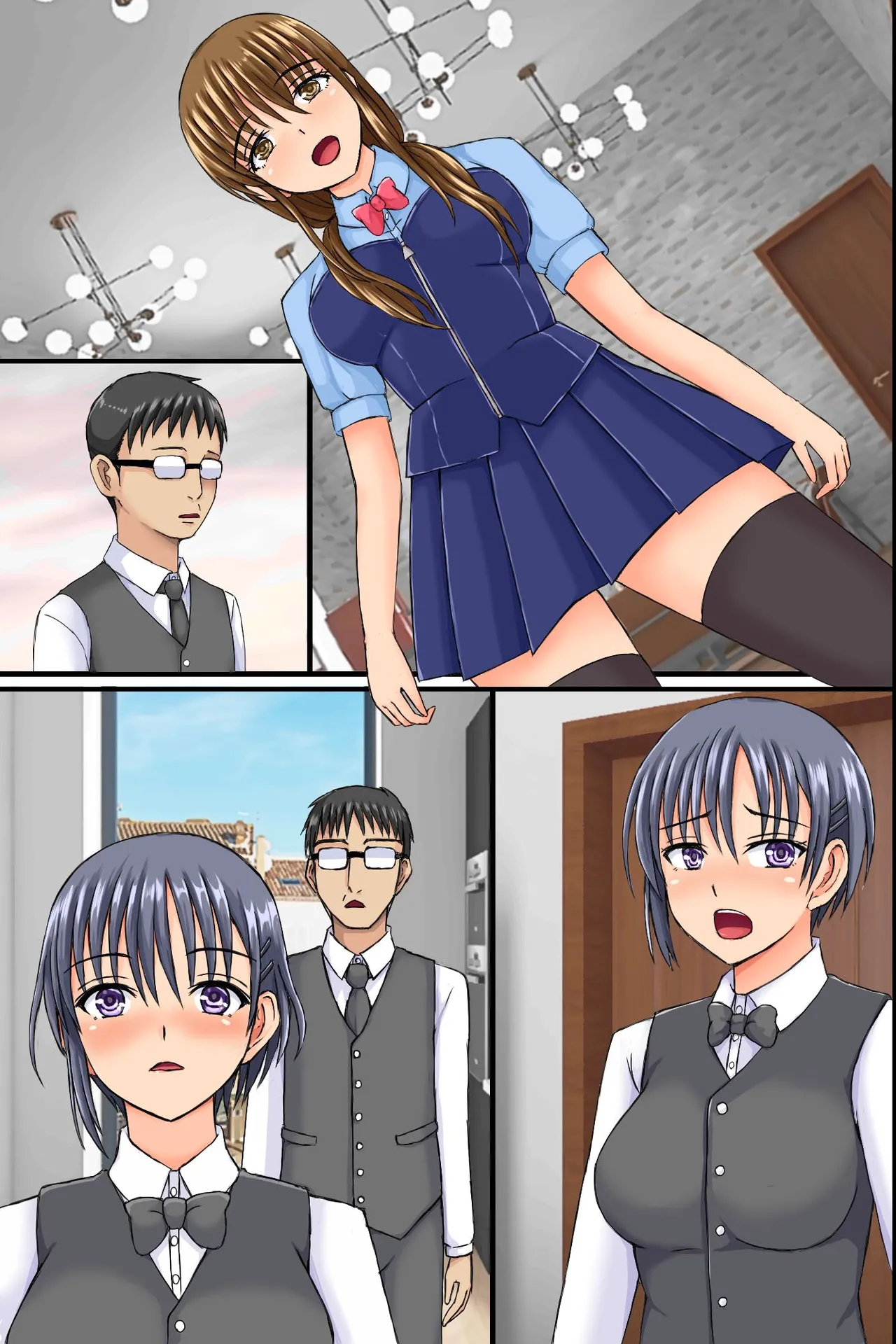 Shokuba ni Kyonyuu Tsuma-tachi ni Anji o Kakete Mitara Akkenaku Zenin Chinochishimashita. Ayatsuri Souchi de Okkanai Shokuba no Hitozuma Joushi mo Bitch na Nikuana ni Shichaou! page 57 original parody - full color group hentai manga - read online free