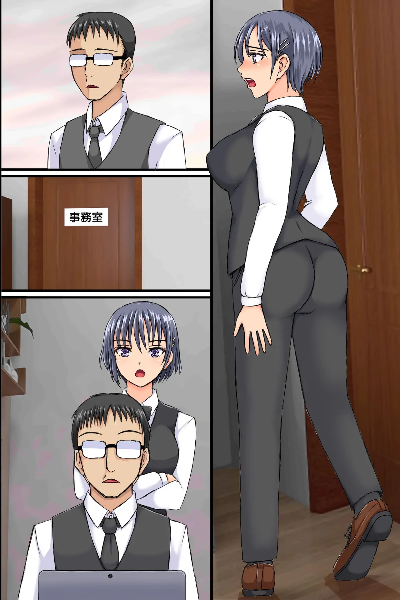 Shokuba ni Kyonyuu Tsuma-tachi ni Anji o Kakete Mitara Akkenaku Zenin Chinochishimashita. Ayatsuri Souchi de Okkanai Shokuba no Hitozuma Joushi mo Bitch na Nikuana ni Shichaou! page 58 - full color group hentai manga - read online free