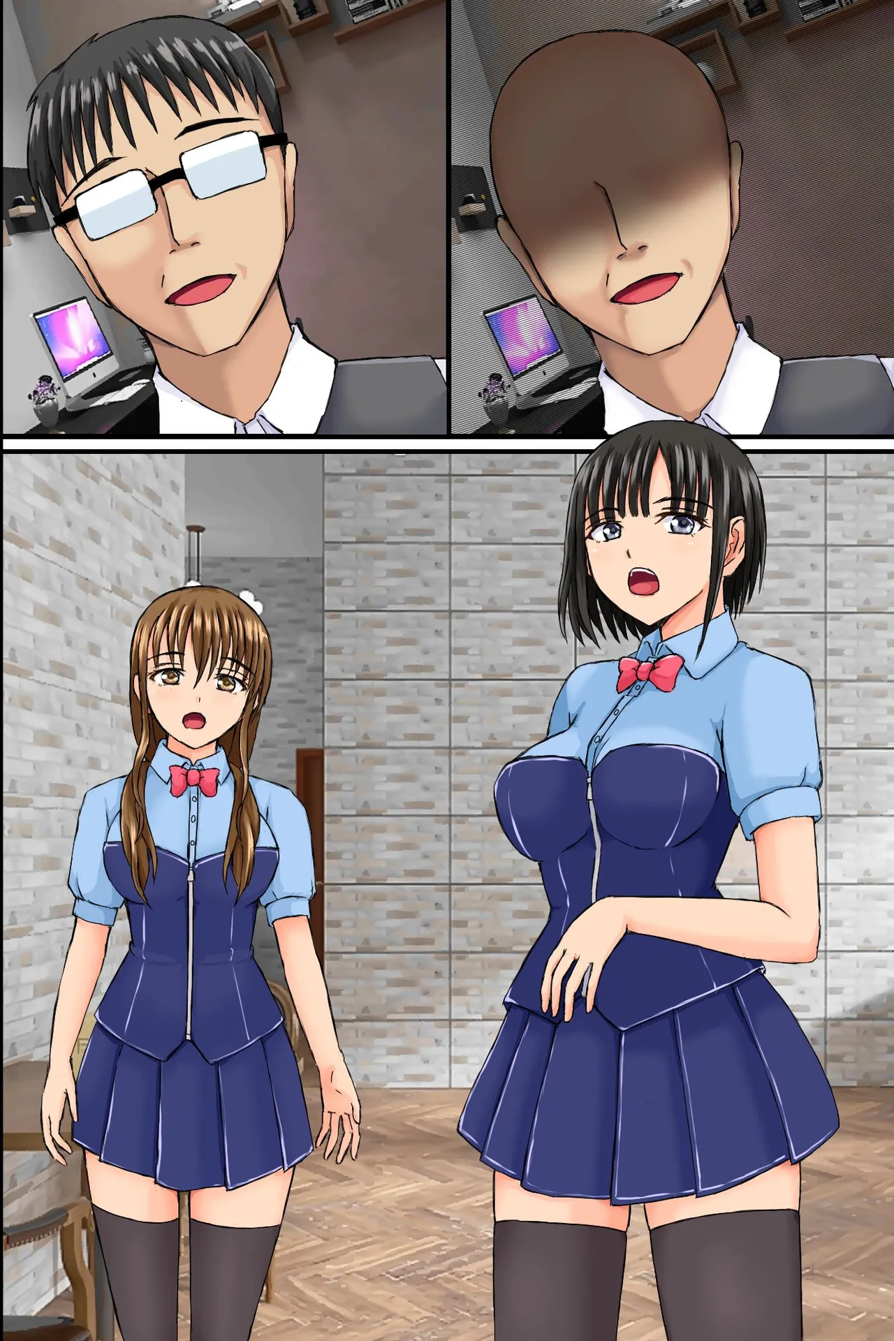 Shokuba ni Kyonyuu Tsuma-tachi ni Anji o Kakete Mitara Akkenaku Zenin Chinochishimashita. Ayatsuri Souchi de Okkanai Shokuba no Hitozuma Joushi mo Bitch na Nikuana ni Shichaou! page 68 original parody - full color group hentai manga - read online free