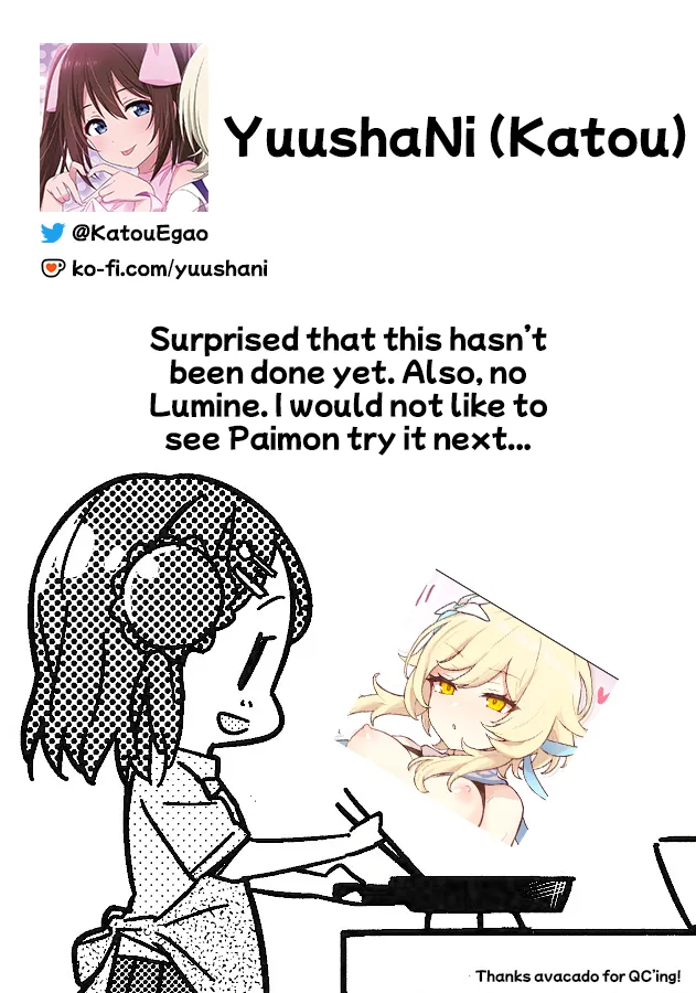 Nuite Kureru Hotaru-chan + Zenkai no Tsuzuki page 17 featuring lumine genshin impact parody - sole female sole male hentai manga - read online free