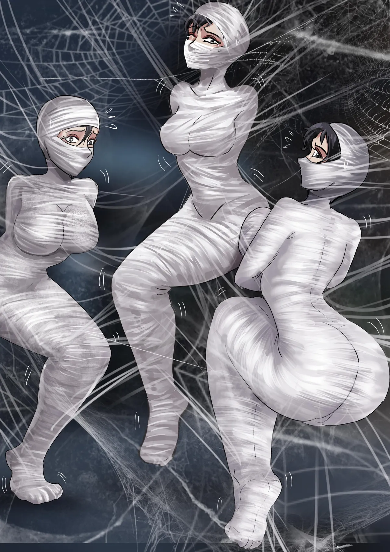 《经典题材—性感女忍者村的陷落》超大规模群缚 黏液 蛛丝 触手 各种玩法 性感情趣女忍被成群囚禁玩弄 page 27 original parody - gag bondage hentai manga - read online free