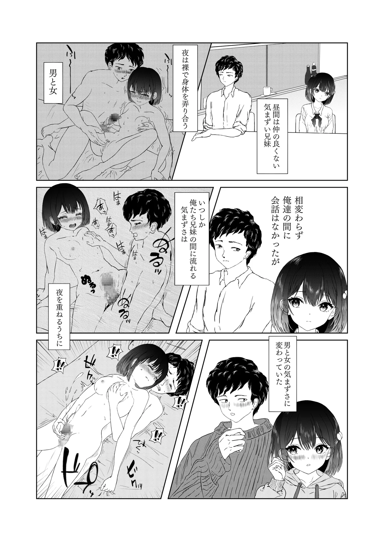 悪戯から始まる兄妹関係 page 32 - mosaic censorship incest hentai manga - read online free