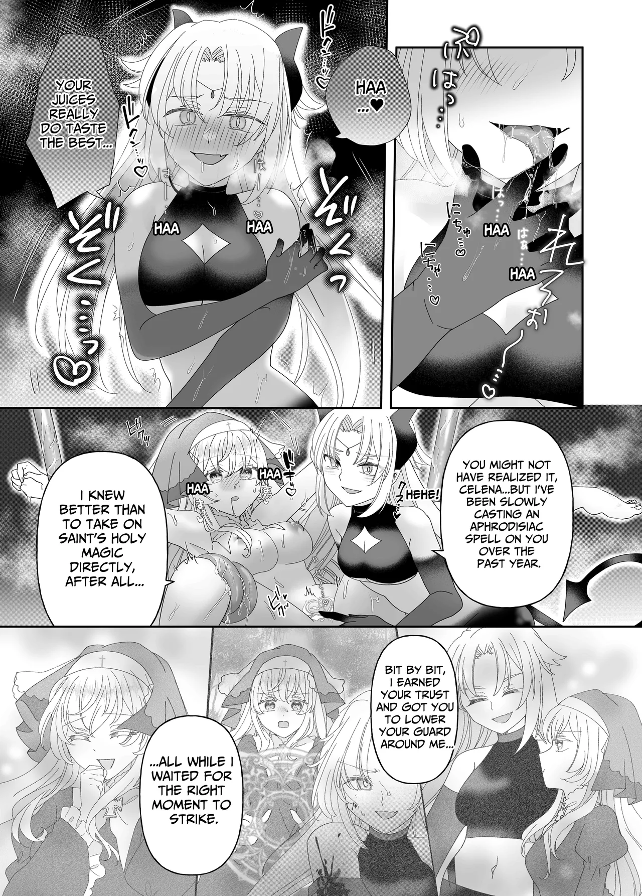Tensei Cheat Seijo wa Les Inma ni Otosareru | Reincarnated Cheat Saintess Falls To A Lesbian Succubus page 27 original parody - nakadashi gloves hentai manga - read online free
