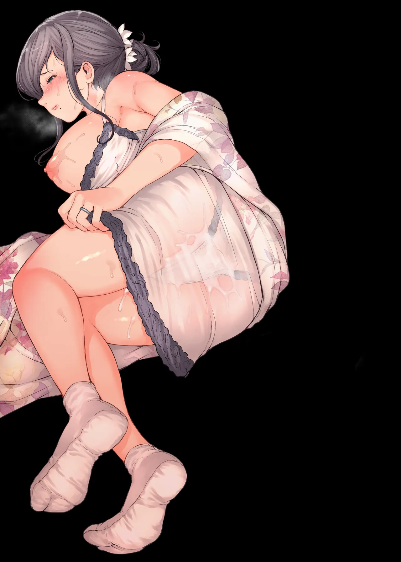 [RAID SLASH (Kuro Koeda)] Gibo o Ore no Mesu ni Shita Hi | 將繼母(母親)據爲己有的那天 [Chinese] page 70 original parody - nakadashi full color hentai manga - read online free