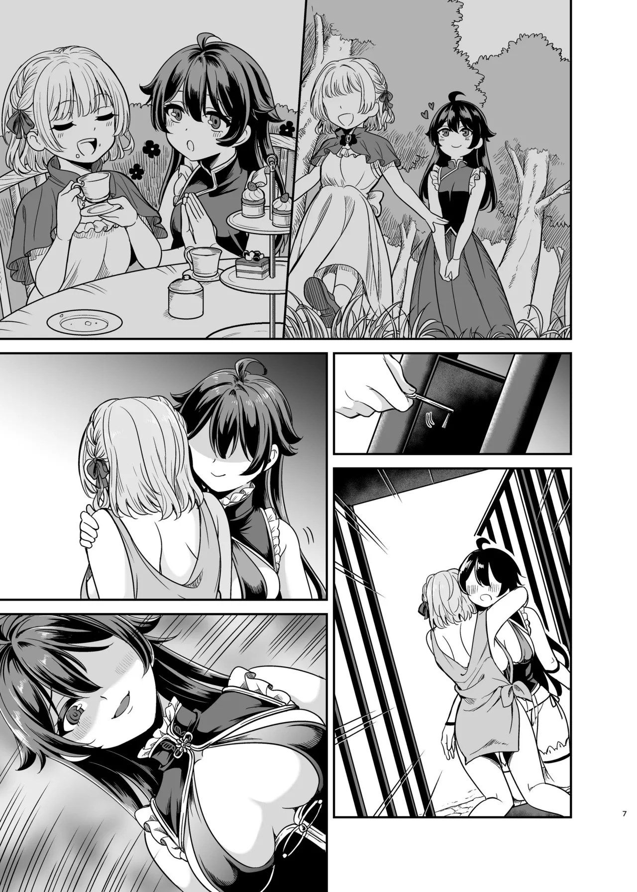 [Seika Kairaku Shoten (Takeshisu)] Yandere Ojou-sama no Seidorei Kyouiku ~Meimon Kizoku no Ojou-sama ga Kaitorareta Saki wa Osananajimi no Ie deshita~ page 52 original parody - squirting kissing hentai manga - read online free