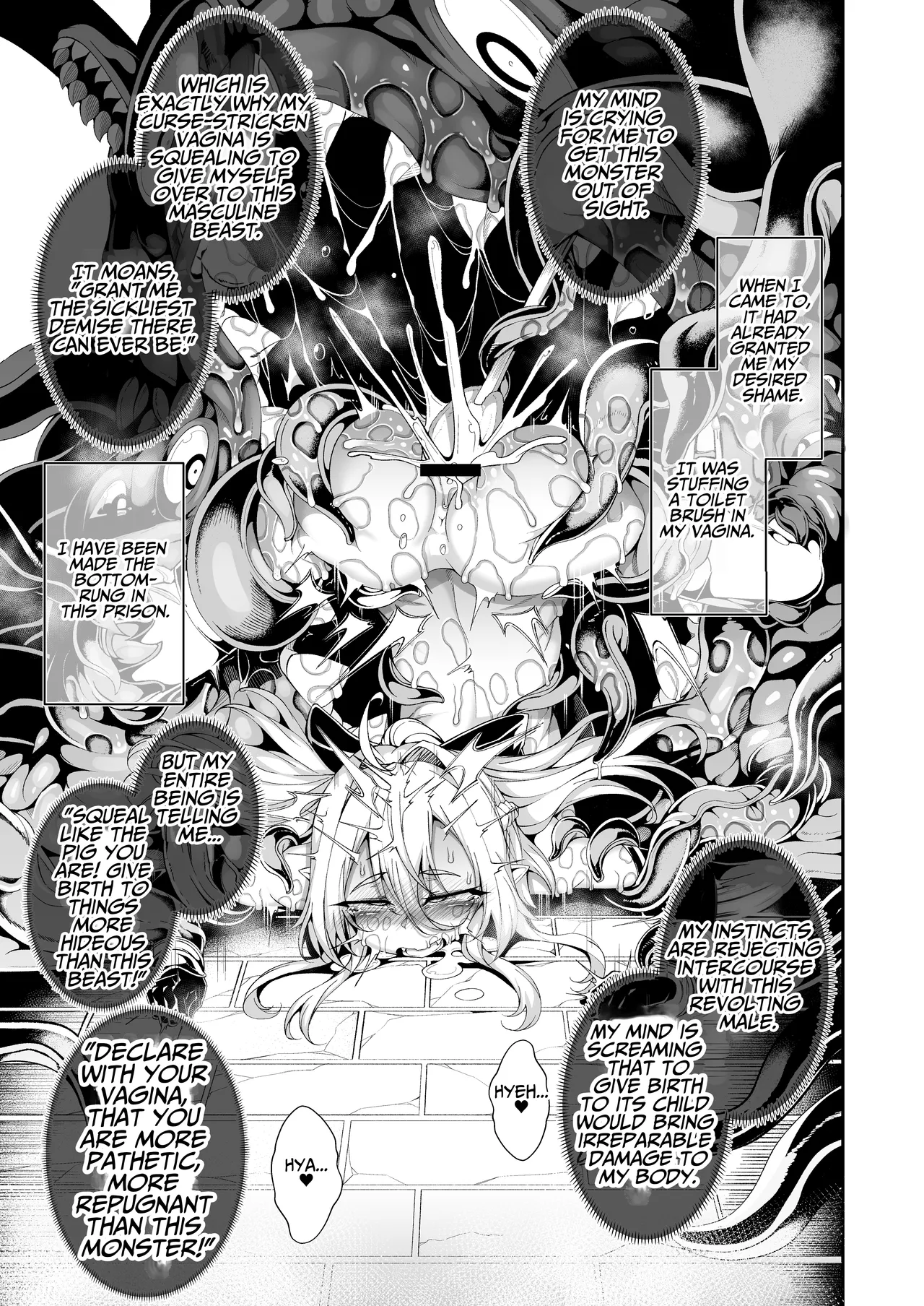 [I'm moralist (Yanagihara Mitsuki, InuSamrai, Hujinon)] Seirei Rougoku Llyeg ~Kikei Mamono to no Jii Koubi ni Tomonau Hametsu Ganbou~ | Llyeg in the Prison of Seminal Servitude ~Death Wish of Abominable and Masturbatory Sex~ [English] [grimalkin] page 18 original parody - sole female nakadashi hentai manga - read online free