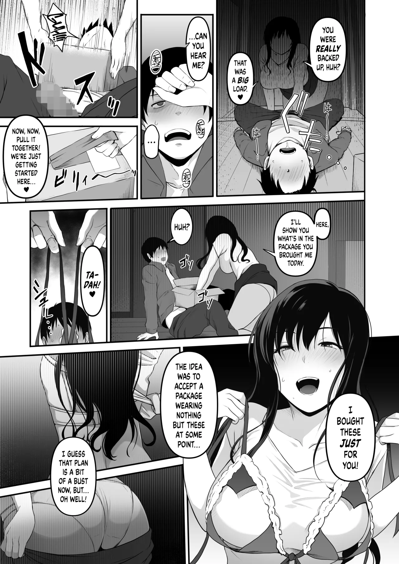 [Amai Wakusei] Takuhai-kun ga Yarareta! ~Hatsujou Onee-san ga Neratteita Otodokemono wa Oredeshita~ | Bagged a Delivery Boy! ~The Package the Horny Lady Was Expecting Was the One in My Pants~ [English] [head empty + BoundaryTL] - Page 14