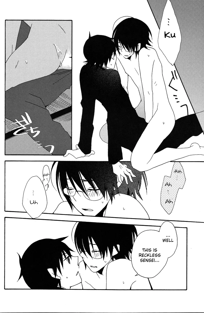 Hakanashigoto Wa Kanagoto page 18 featuring nozomu itoshiki sayonara zetsubou sensei parody - schoolboy uniform glasses hentai manga - read online free