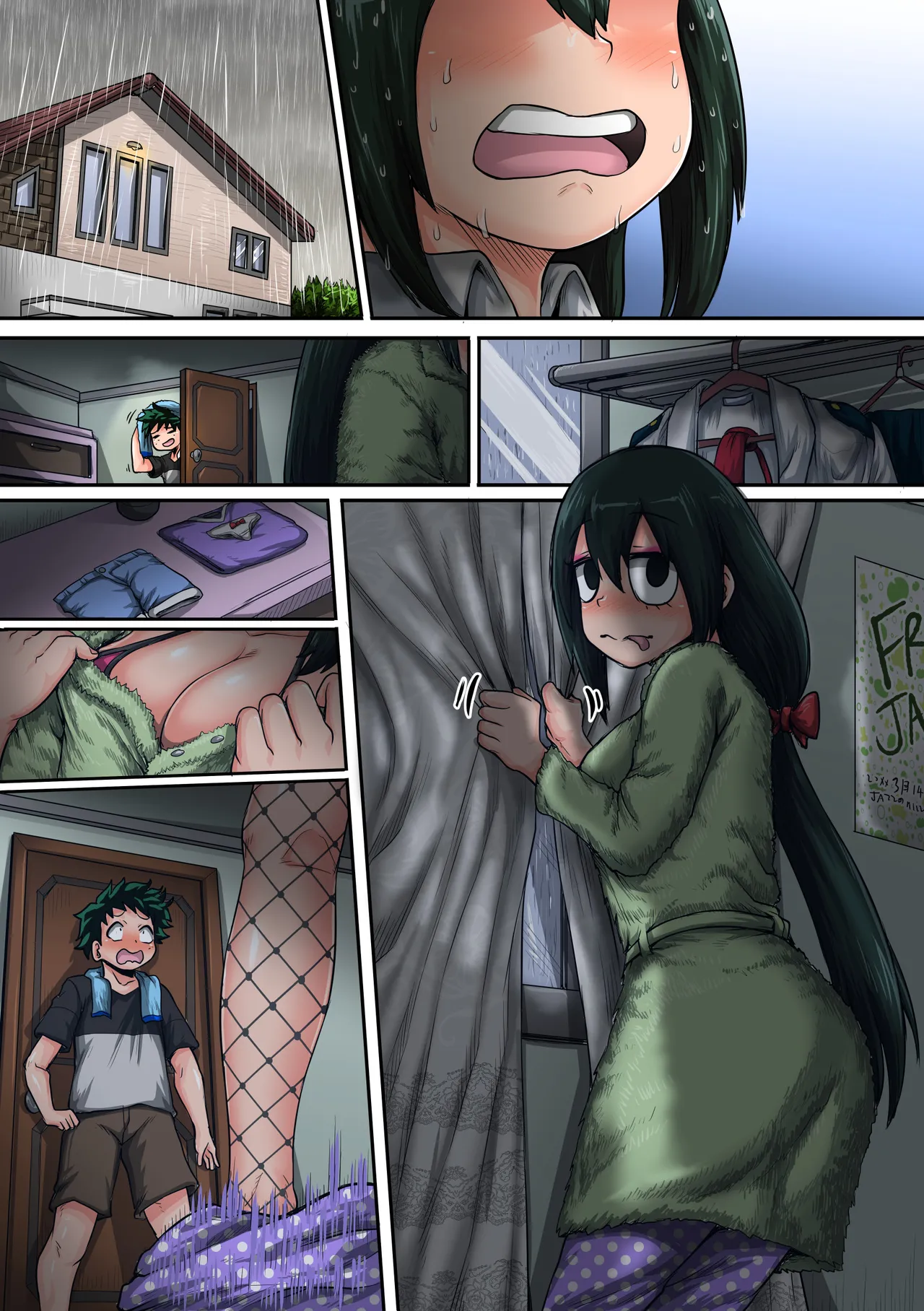 僕のハーレムアカデミア6話：梅雨編フルver. page 115 featuring tsuyu asui my hero academia parody - sole male full color hentai manga - read online free