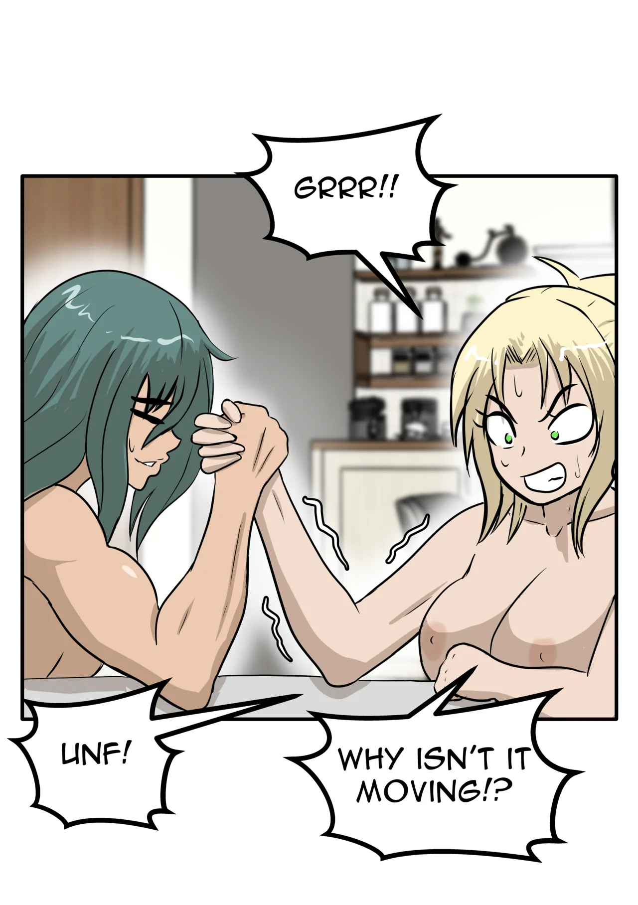 Alex and Danny's Weight Training Mishap! FINAL page 127 original parody - yuri kissing hentai manga - read online free