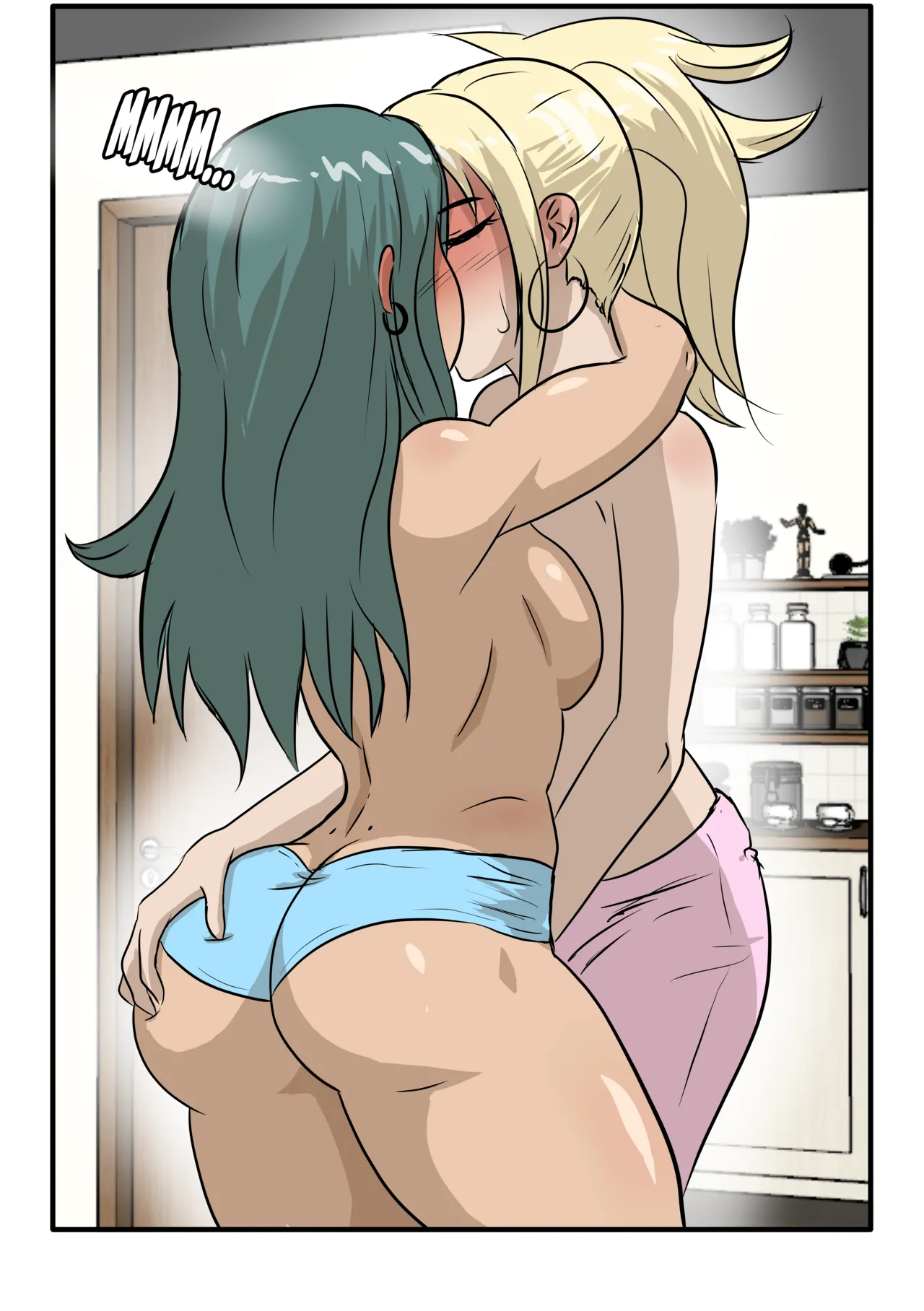 Alex and Danny's Weight Training Mishap! FINAL page 156 original parody - yuri kissing hentai manga - read online free