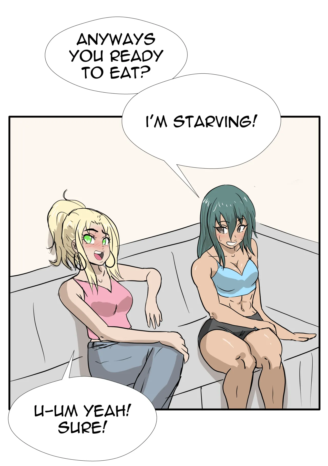 Alex and Danny's Weight Training Mishap! FINAL page 9 original parody - yuri kissing hentai manga - read online free