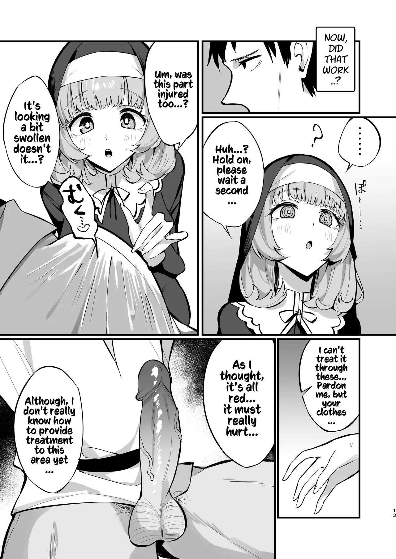[Unahouse (Unacchi)] Sister Kanzen Haiboku. ~Muchi na Sister ga honnou de Hatsujo Koubi Surumade~｜A Sister's Absolute Defeat Until an Innocent Nun Enters Heat and Indulges in Passionate Mating Sex [English] [Kusanuu] [Decensored] [Digital] page 13 original parody - nun corruption hentai manga - read online free