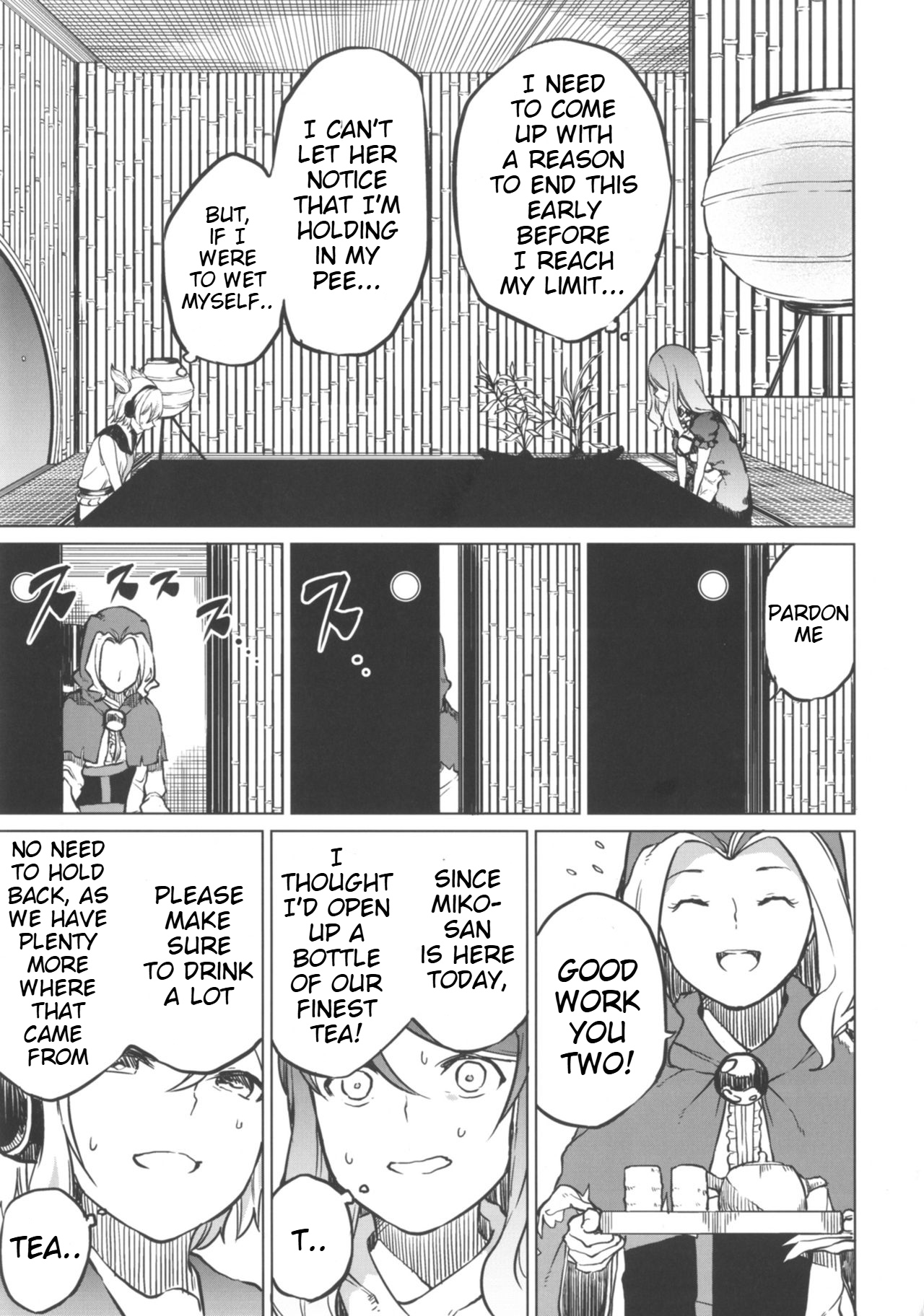 Toire ni ikitai! Hijiri desuga page 9 featuring byakuren hijiri touhou project parody - no penetration urination hentai manga - read online free