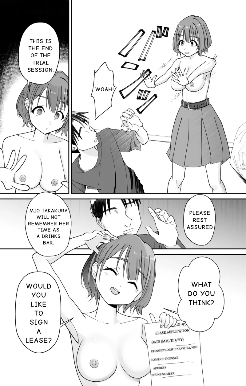 Saimin Sennou Zumi! Ningen Drink Bar Takakura Mio | HUMAN SELF-SERVICE DRINKS BAR page 16 original parody - sole female sole male hentai manga - read online free