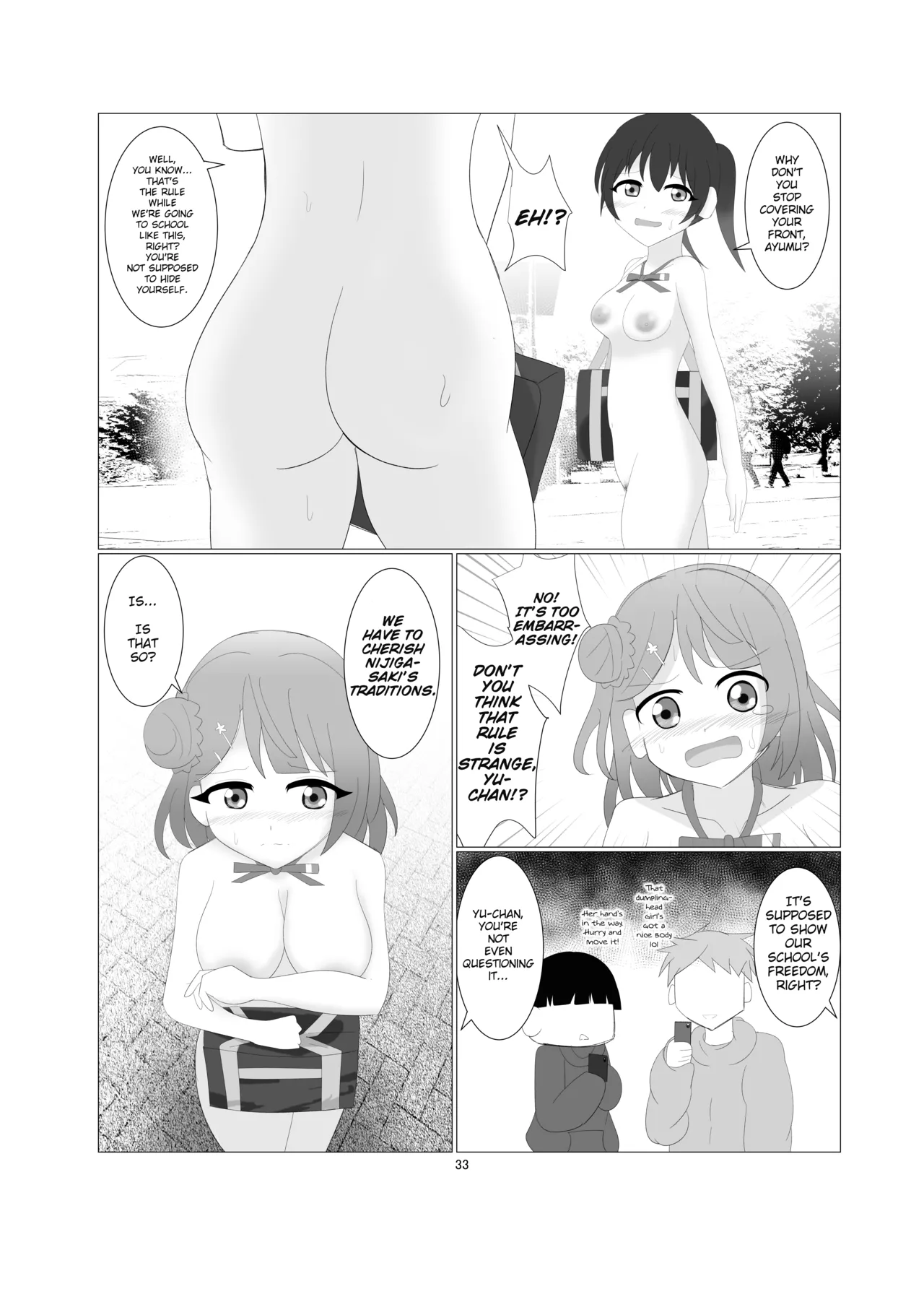 Nijigasaki Gakuen Zenra Toukoubi | Nijigasaki High Naked School Day page 30 featuring lanzhu zhong love live nijigasaki high school idol club parody - females only big breasts hentai manga - read online free