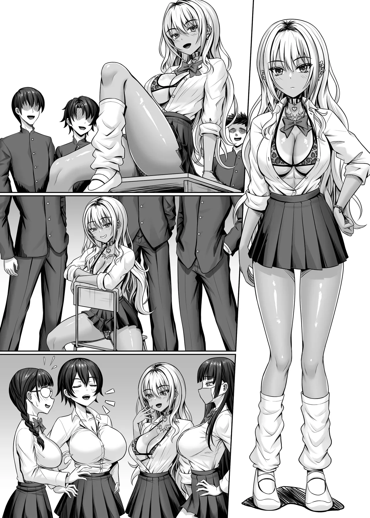 Class no Kuro Gal to Pakopako page 46 original parody - piercing group hentai manga - read online free