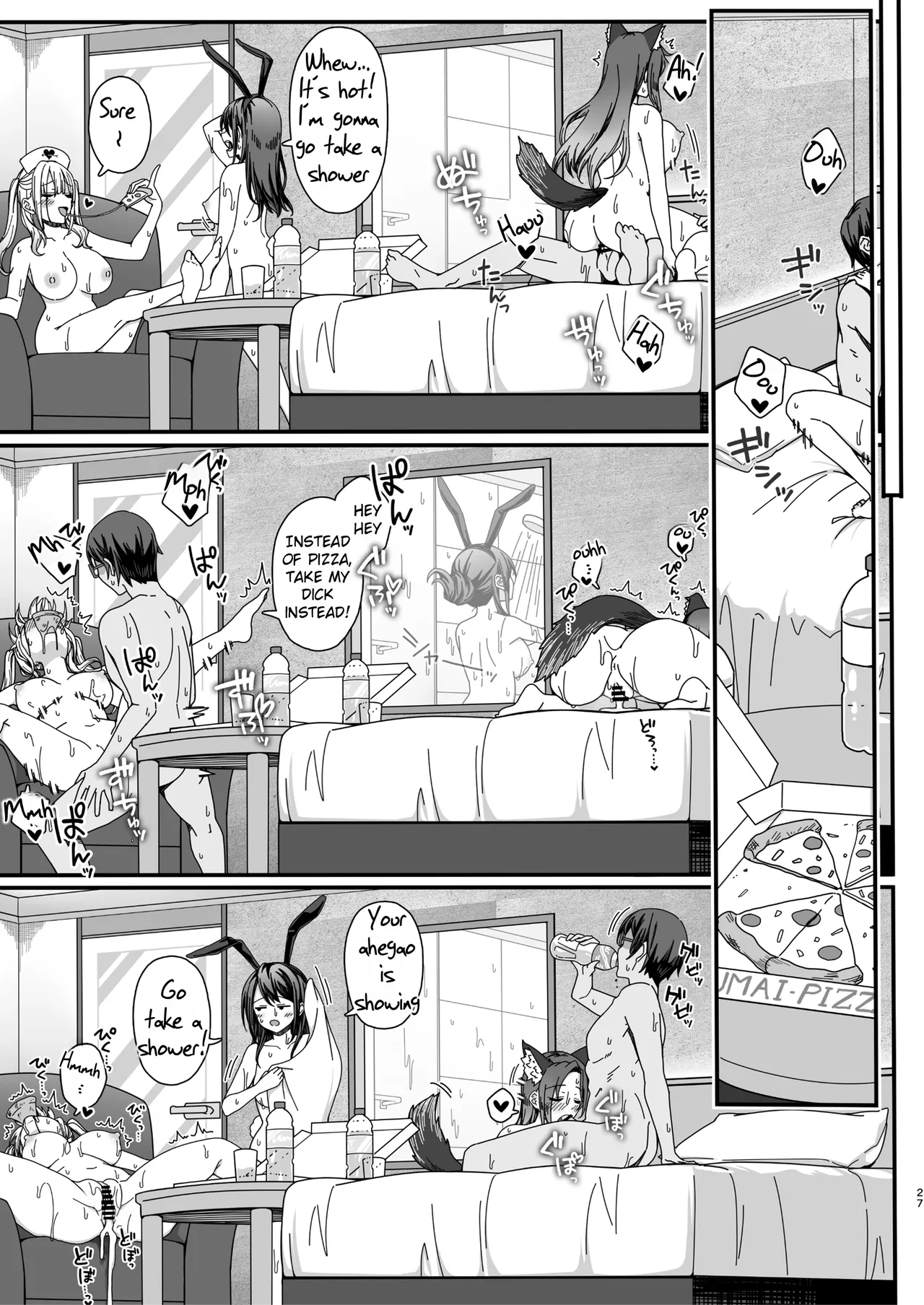 Halloween de Ukareta Gal-tachi ni Saimin Seisai o!! | Hypnotism punishment for the girls having fun on Halloween!! page 27 original parody - sole male nakadashi hentai manga - read online free