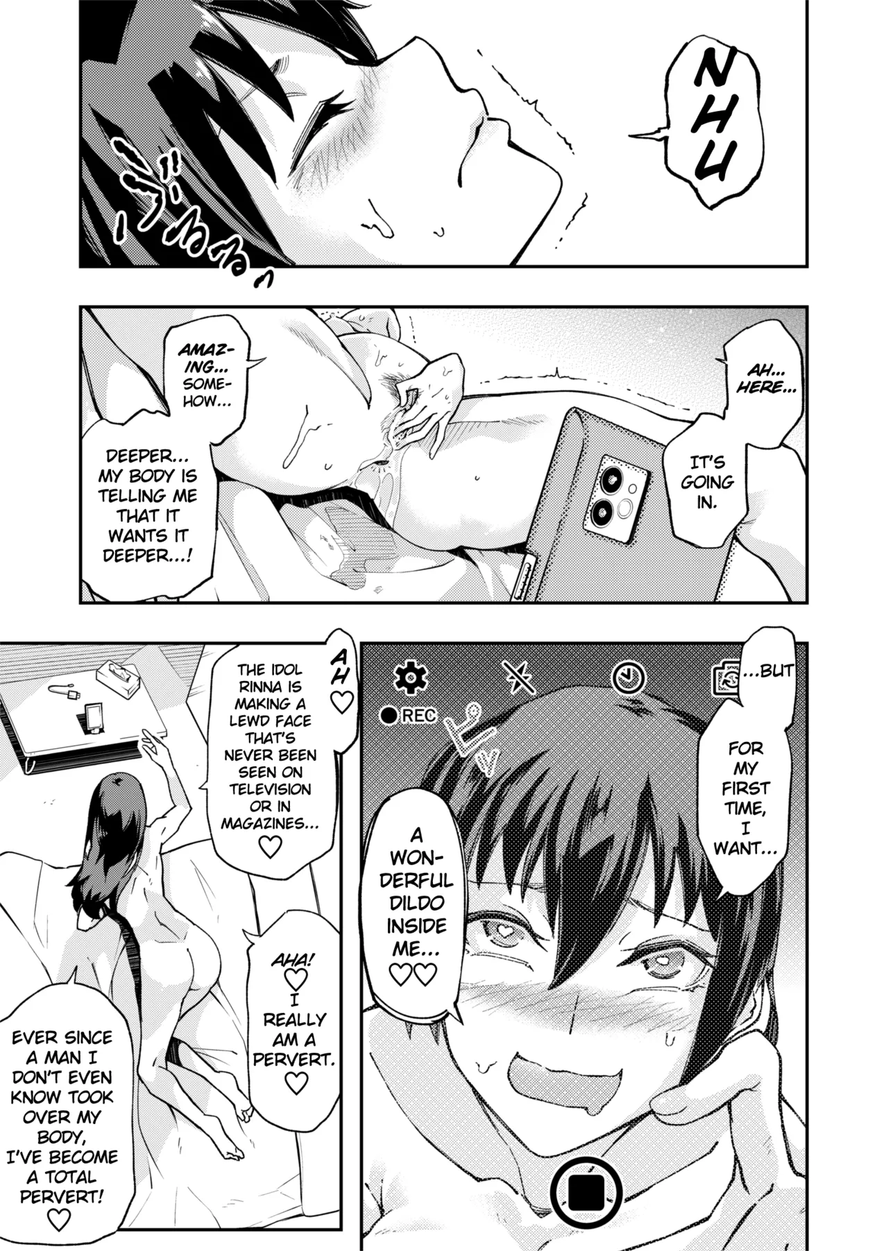 [ErectionMassCalibur] TS Possession High School Idol -A Virgin's First Orgasm Masturbation -Immersion- [English] [TheFrogManScans] page 21 original parody - sole female sweating hentai manga - read online free