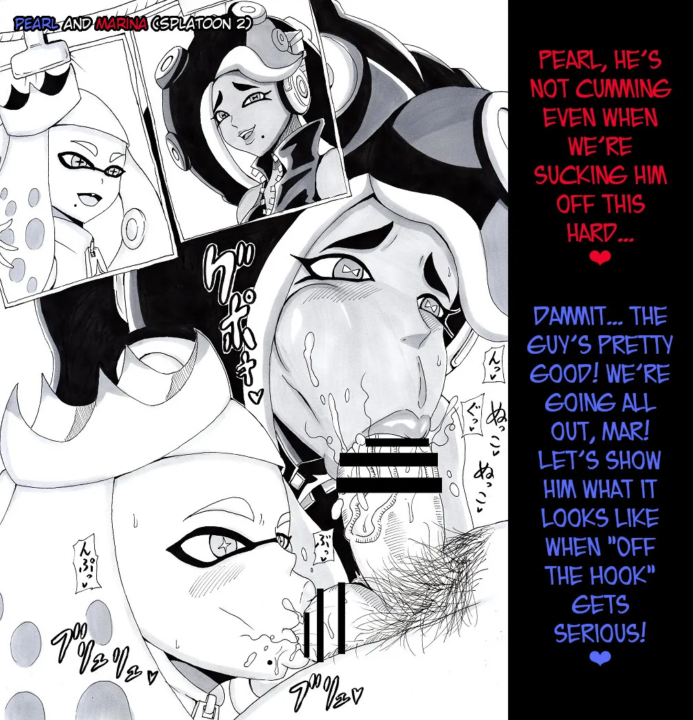 [Ninnindo (Tonsuke)] N Zukan ~Fellatio Hen 2~ | N Blowjob Book 2 (Various) [English] [joobuspaidatr] page 27 featuring rhea splatoon parody - blowjob ffm threesome hentai manga - read online free