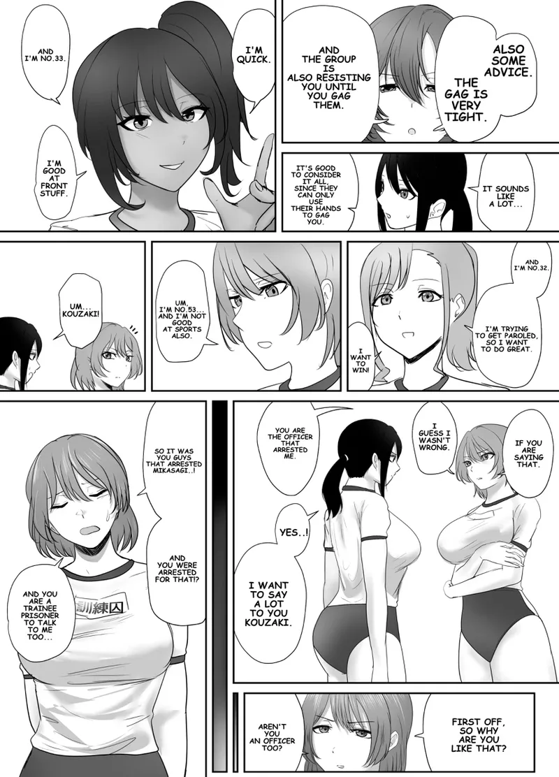 A young lady being arrested. Chapter 1-8 page 115 original parody - gag bondage hentai manga - read online free