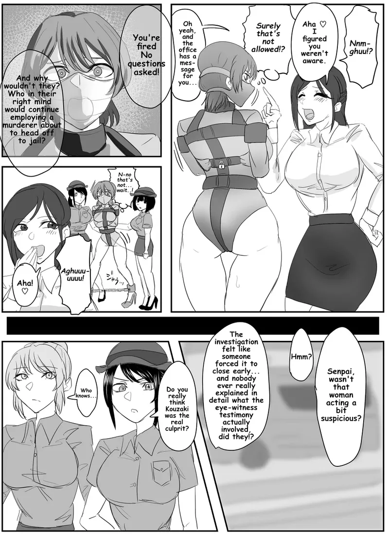 A young lady being arrested. Chapter 1-8 page 12 original parody - mouth mask bondage hentai manga - read online free