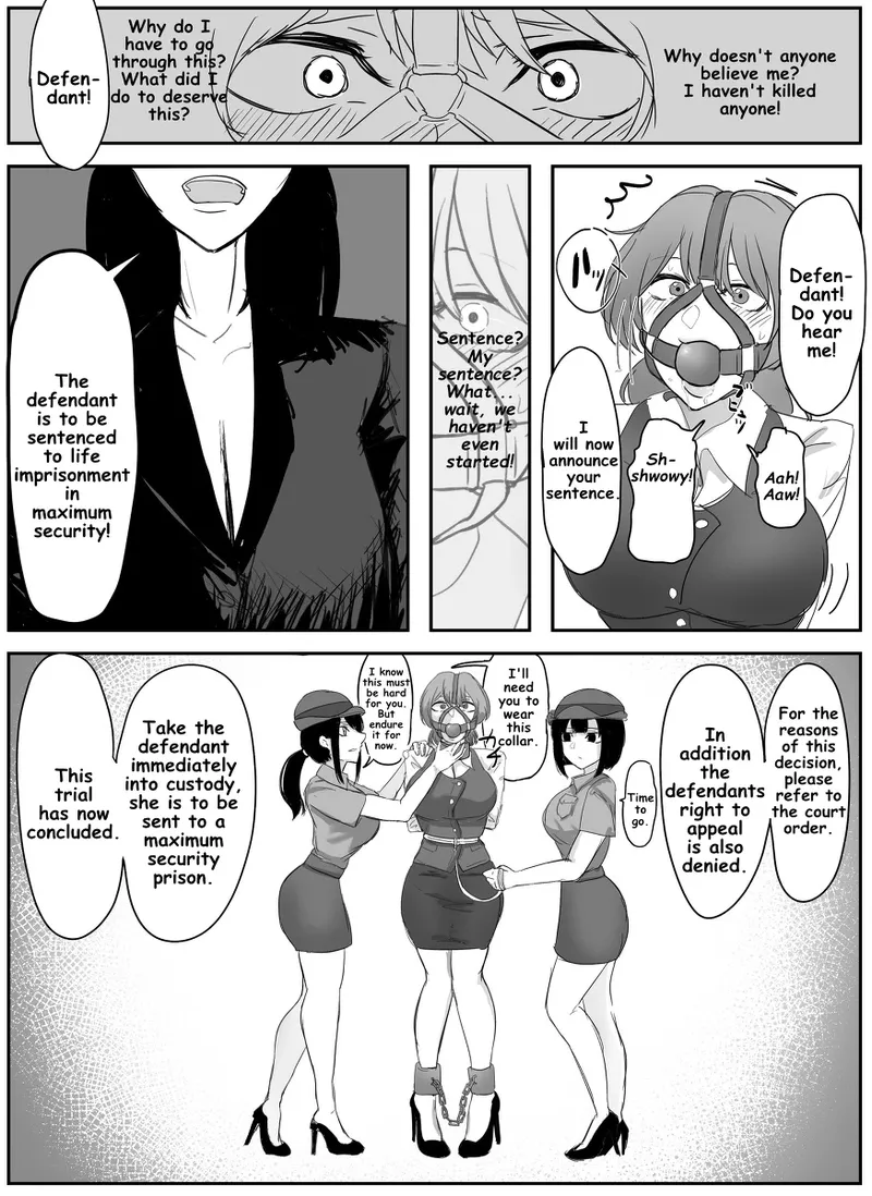 A young lady being arrested. Chapter 1-8 page 15 original parody - mouth mask bondage hentai manga - read online free