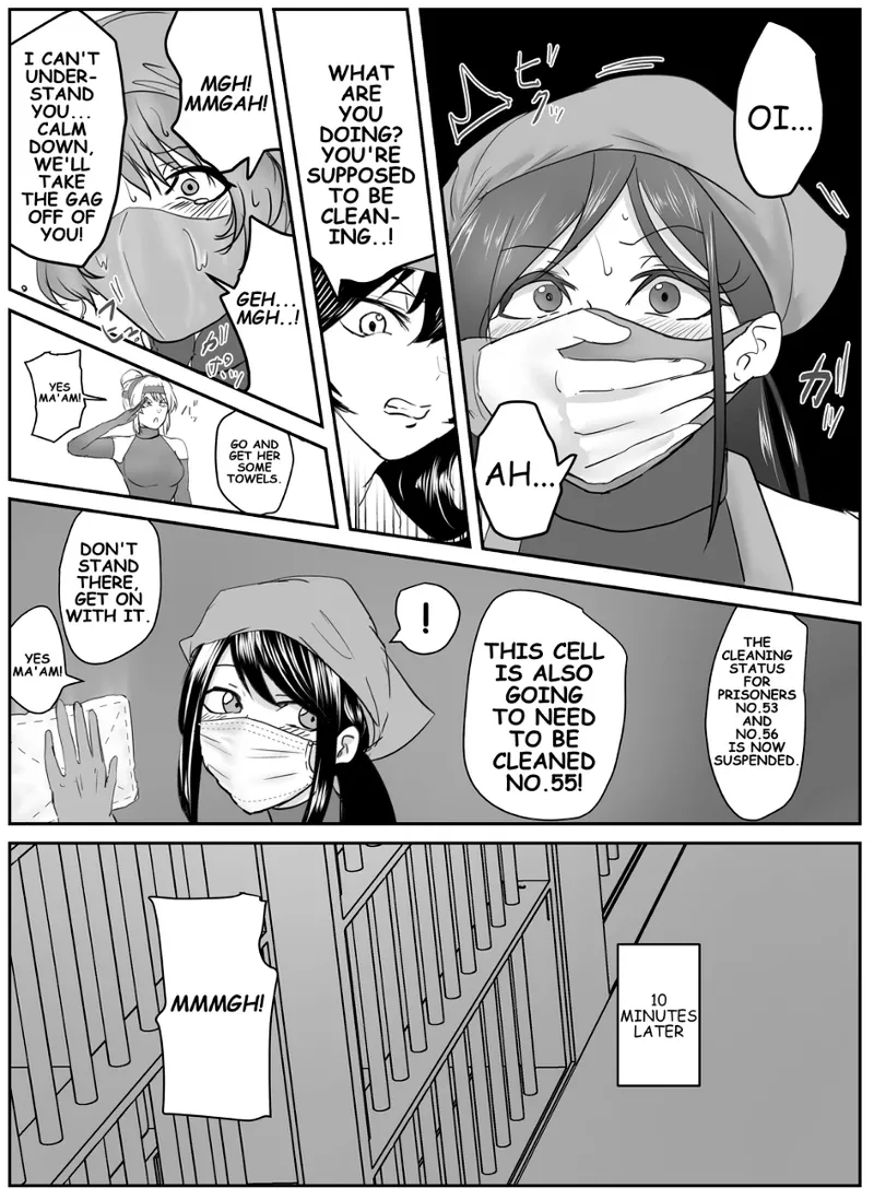 A young lady being arrested. Chapter 1-8 page 51 original parody - mouth mask bondage hentai manga - read online free