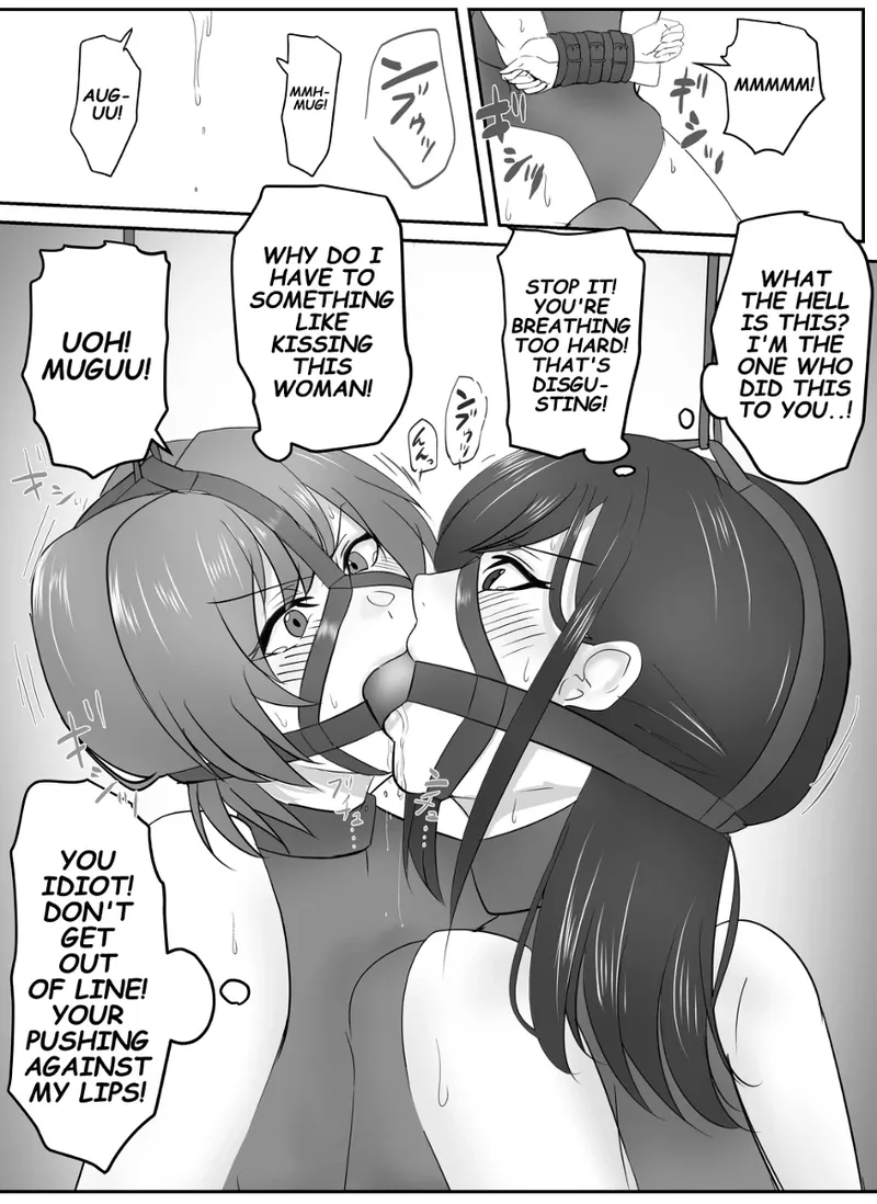 A young lady being arrested. Chapter 1-8 page 57 original parody - mouth mask bondage hentai manga - read online free