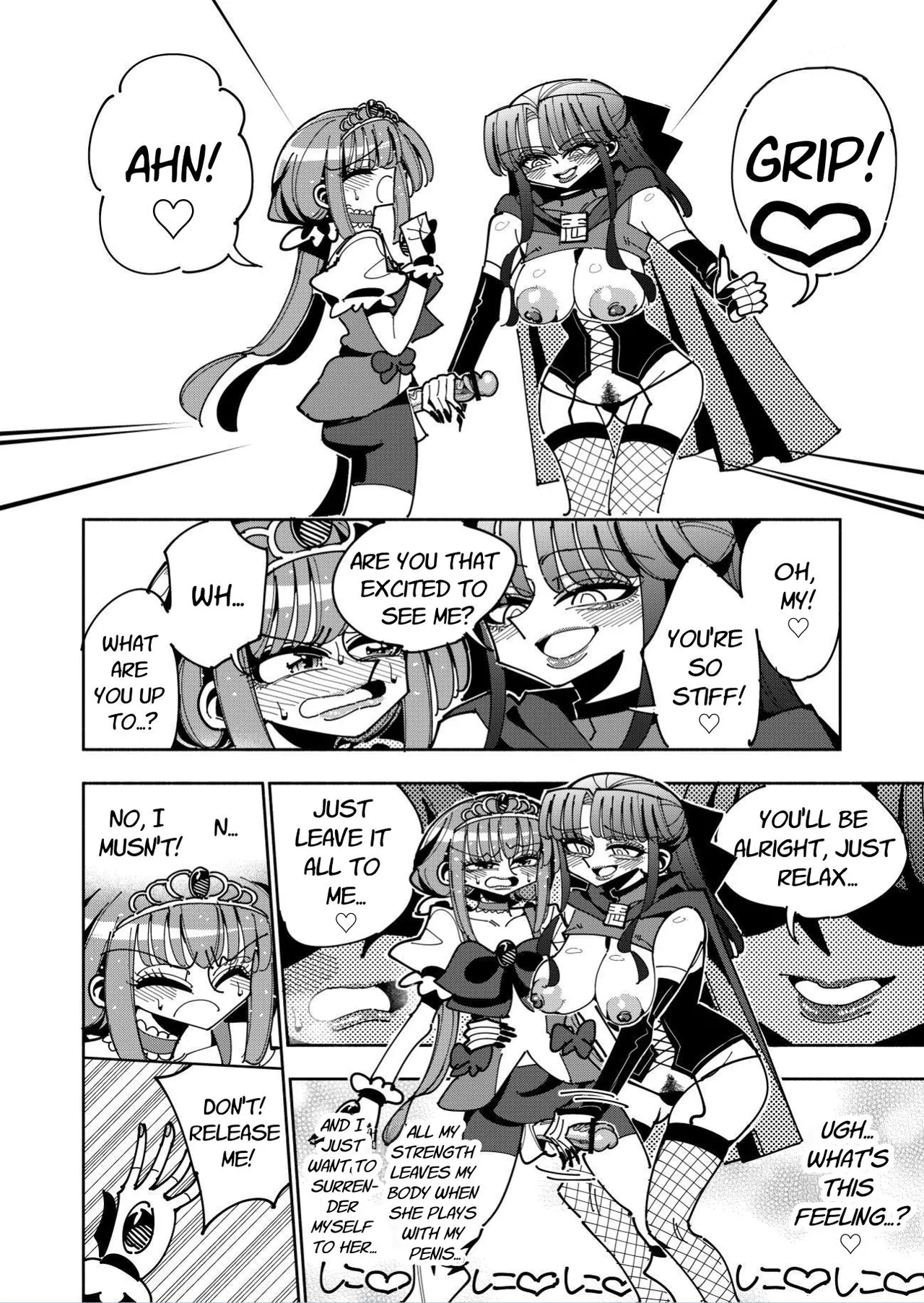 Futanari Mahou Shoujo VS Aku no Onna Kanbu no Yuuwaku | Futanari Magical Girl vs Seduction of an Evil Female Executive page 14 original parody - stockings blowjob hentai manga - read online free