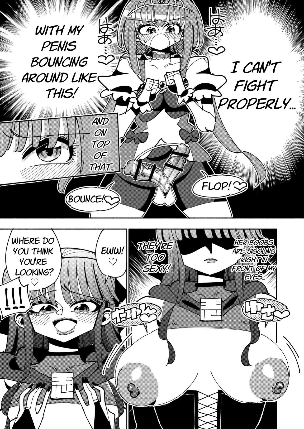 Futanari Mahou Shoujo VS Aku no Onna Kanbu no Yuuwaku | Futanari Magical Girl vs Seduction of an Evil Female Executive page 23 original parody - stockings blowjob hentai manga - read online free