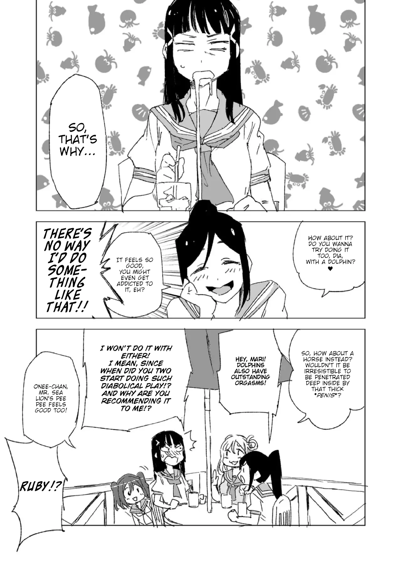 Beastie Starter page 10 featuring kanan matsuura love live sunshine parody - sole female swimsuit hentai manga - read online free
